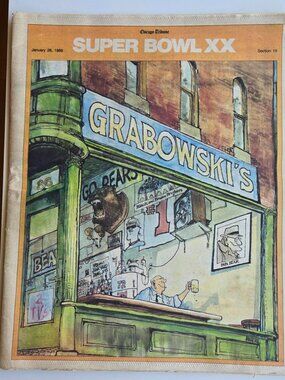Super Bowl XX Chicago Tribune January 26, 1986 Grabowski's